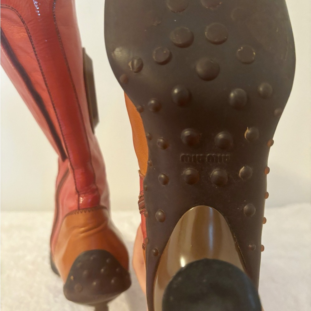 MIU MIU Tech Leather Boots (1999 Edition) (miumiu) Women’s Size: US 6 / EU 36.5 - Picture 4 of 5
